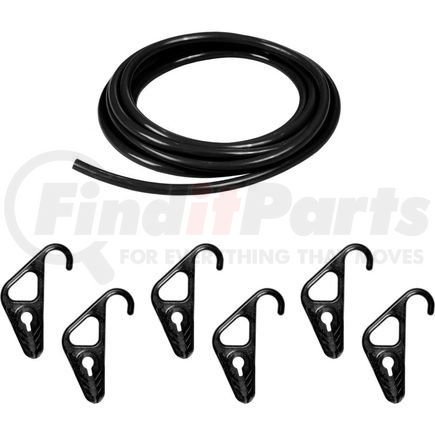 BBR10516BK by THE BETTER BUNGEE - The Better Bungee&#153; BBR10516BK Bungee Kit - 10 ft. x 5/16" Cords & 6 Adjustable Hooks - Black