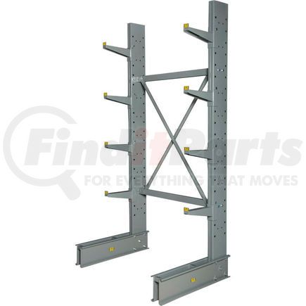 320829 by GLOBAL INDUSTRIAL - Global Industrial&#153; Single Sided MD Cantilever Rack Starter, 48"W x 33"D x 8'H,With Lip