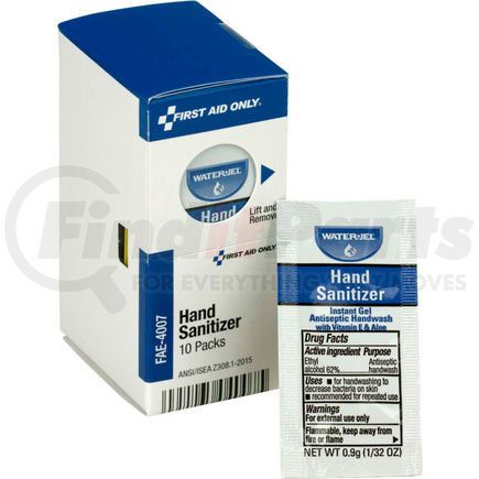 FAE-4007 by ACME UNITED - First Aid Only FAE-4007 SmartCompliance Refill Hand Sanitizer Packets, 10/Box
