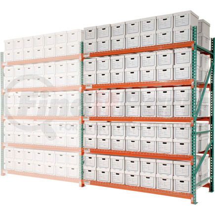 258220N by GLOBAL INDUSTRIAL - Global Industrial&#8482; Record Storage Rack Add-On Letter Polyethylene Box 96"W x 48"D x 96"H