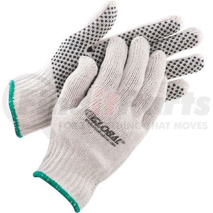 708352M by GLOBAL INDUSTRIAL - Global Industrial&#8482; PVC Dot Knit Gloves, Single-Sided, Black, Medium, 1-Dozen