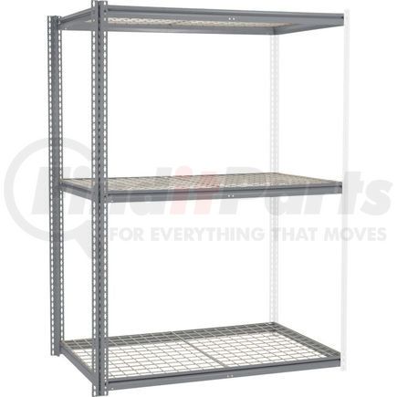 581062GY by GLOBAL INDUSTRIAL - Global Industrial&#153; High Cap. Add-On Rack 60Wx36Dx96H 3 Levels Wire Deck 1300 Lb. Per Level GRY