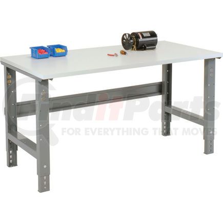 237344 by GLOBAL INDUSTRIAL - Global Industrial&#153; 48x30 Adjustable Height Workbench C-Channel Leg - ESD Square Edge Gray