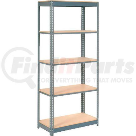 255428 by GLOBAL INDUSTRIAL - Global Industrial&#8482; Heavy Duty Shelving 48"W x 18"D x 60"H With 5 Shelves - Wood Deck - Gray