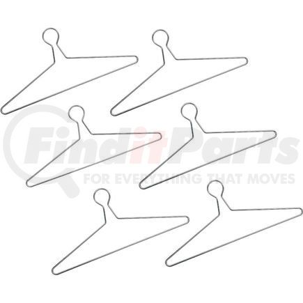 695330 by GLOBAL INDUSTRIAL - Interion&#174; Closed Loop Coat Hangers - Heavy Duty Chrome - Anti-Theft - 6 Pack