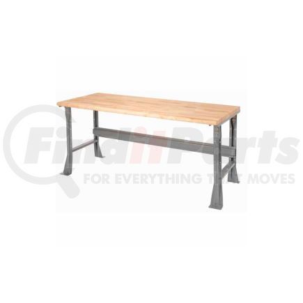 183978 by GLOBAL INDUSTRIAL - Global Industrial&#153; 60 x 30 x 34 Fixed Height Workbench Flared Leg - Maple Safety Edge - Gray