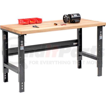 318912BK by GLOBAL INDUSTRIAL - Global Industrial&#153; 60x30 Adjustable Height Workbench C-Channel Leg - Birch Square Edge - Black