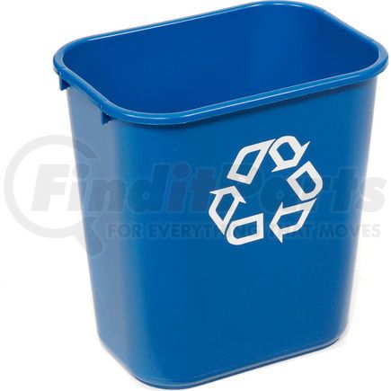 FG295573BLUE by RUBBERMAID - Rubbermaid&#174; Deskside Recycling Wastebasket, 3 Gallon, Blue