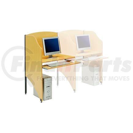 250772 by GLOBAL INDUSTRIAL - Interion&#174; Privacy Study Carrel, Add-On Carrel, Teak