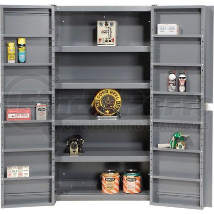 662142 by GLOBAL INDUSTRIAL - Global Industrial&#153; Storage Cabinet With Interior Shelving, Gray, 38"W x 24"D x 72"H