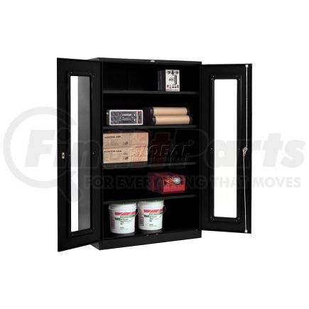 237621BK by GLOBAL INDUSTRIAL - Global Industrial&#8482; Clear View Storage Cabinet Assembled 48x24x78 - Black