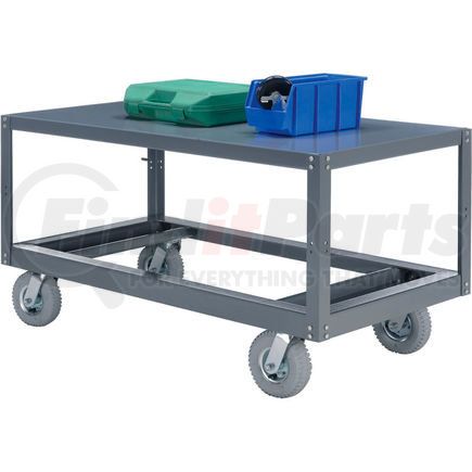 752243 by GLOBAL INDUSTRIAL - Global Industrial&#153; Portable Steel Table, 1 Shelf, 30"Wx60"Lx33-1/2", 1200 Lbs. Cap.