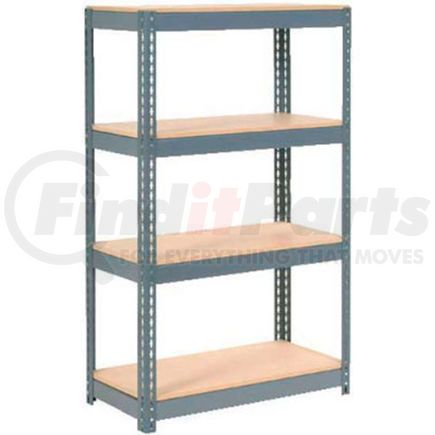 601878 by GLOBAL INDUSTRIAL - Global Industrial&#153; Extra Heavy Duty Shelving 36"W x 12"D x 60"H With 4 Shelves, Wood Deck, Gry