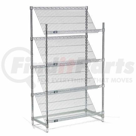 504101 by GLOBAL INDUSTRIAL - Slant Wire Shelving - 4 Shelves - 48"W x 18"D x 63"H