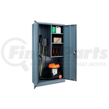 269903GY by GLOBAL INDUSTRIAL - Global Industrial&#8482; Janitorial Cabinet Assembled 36x18x72 Gray
