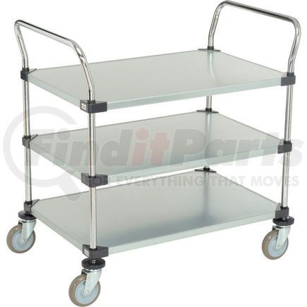 489066 by GLOBAL INDUSTRIAL - Nexel® Galvanized Steel Utility Cart 3 Shelves 36x24