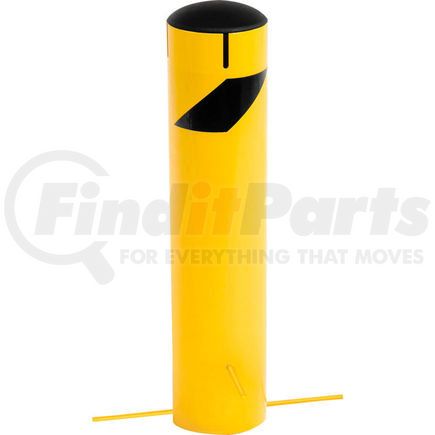 652898G by GLOBAL INDUSTRIAL - Global Industrial&#153; Steel Bollard W/Removable Plastic Cap & Chain Slots For Underground 5.5x24