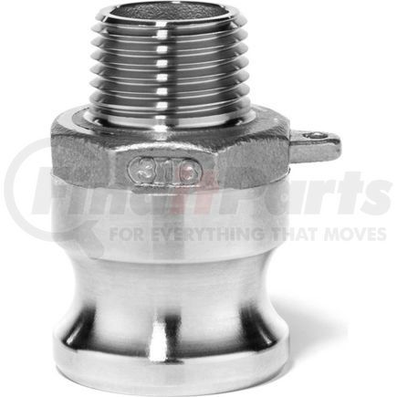 BULK-CGF-63 by USA SEALING - 3" 316 Stainless Steel Type F Adapter with Threaded NPT Male End