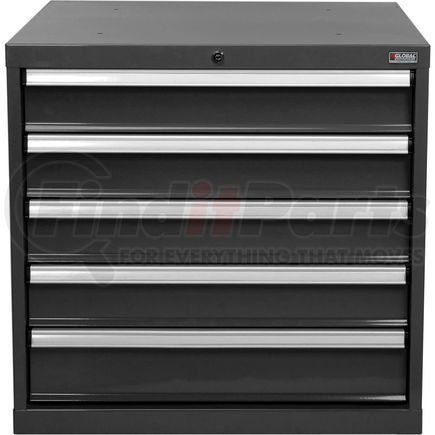 493320BK by GLOBAL INDUSTRIAL - Global Industrial&#153; Modular Drawer Cabinet, 5 Drawers, w/Lock, 30"Wx27"Dx29-1/2"H, Black