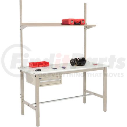 318960TN by GLOBAL INDUSTRIAL - Global Industrial&#153; 60x30 Production Workbench ESD Safety Edge - Drawer Upright & Shelf TN