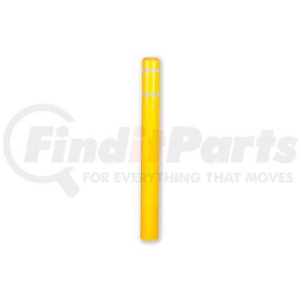 CL1385FASSY by ENCORE COMMERCIAL PRODUCTS INC - Post Guard&#174; Bollard Cover CL1385FASSY, 4-1/2"Dia. X 52"H, Yellow W/White Tape
