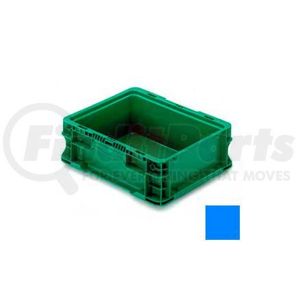 NXO1215-5-BL by LEWIS-BINS.COM - ORBIS Stakpak NXO1215-5 Modular Straight Wall Container, 12"L x 15"W x 5"H, Blue