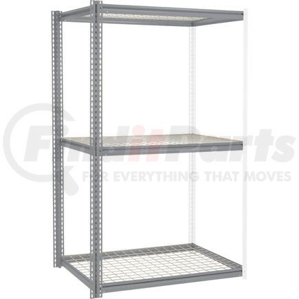 581024GY by GLOBAL INDUSTRIAL - Global Industrial&#153; High Cap. Add-On Rack 48Wx48Dx84H 3 Levels Wire Deck 1500 Lb. Per Level GRY