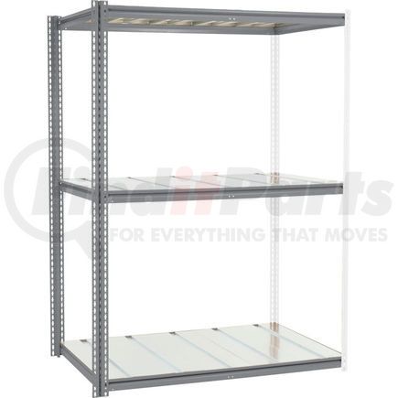 581015GY by GLOBAL INDUSTRIAL - Global Industrial&#153; High Cap. Add-On Rack 60Wx48Dx84H 3 Levels Steel Deck 1300lb Per Level GRY