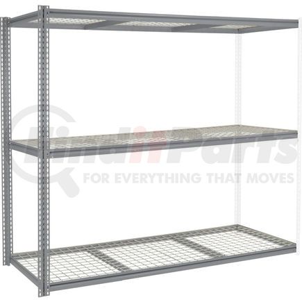 581032GY by GLOBAL INDUSTRIAL - Global Industrial&#153; High Capacity Add-On Rack 96x36x843 Levels Wire Deck 800 Lb Per Level GRY