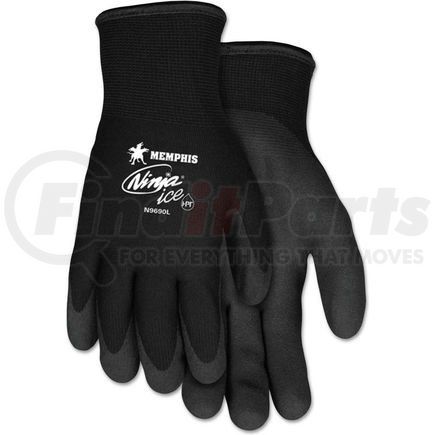 N9690L by MCR SAFETY - MCR Safety N9690L Ninja Ice Gloves, Arcylic Terry Inner, Black, Large, 1 Pair