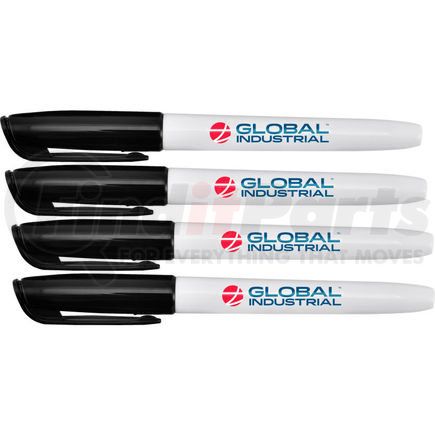 695695BK-F by GLOBAL INDUSTRIAL - Global Industrial&#153; Dry Erase Markers, Fine Tip, Black, 12 Pack