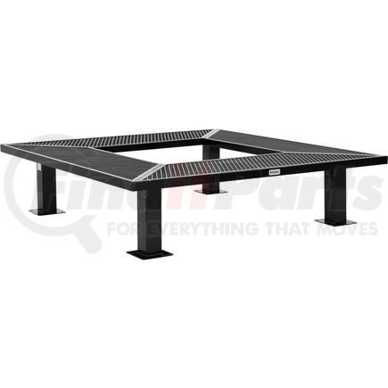277510BK by GLOBAL INDUSTRIAL - Global Industrial&#153; 6' Square Outdoor Tree Bench, Expanded Metal, Black