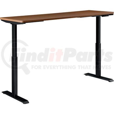 695781WN by GLOBAL INDUSTRIAL - Interion&#174; Electric Height Adjustable Table, 72"W x 30"D, Walnut W/ Black Base