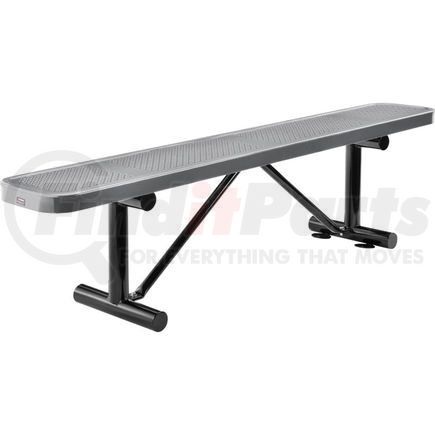 262075GY by GLOBAL INDUSTRIAL - Global Industrial&#8482; 6 ft. Outdoor Steel Flat Bench - Perforated Metal - Gray