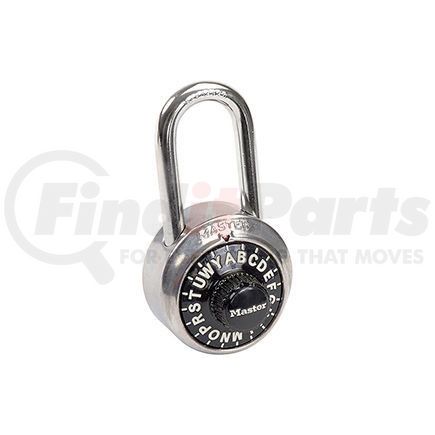 1572LF by MASTER LOCK - Master Lock&#174; No. 1572LF 3-Letter Combo Padlock 1-1/2" Inside Shackle, Control Chart, Blk Dial