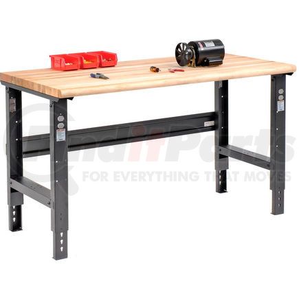 183987BK by GLOBAL INDUSTRIAL - Global Industrial&#153; 60x30 Adjustable Height Workbench C-Channel Leg - Maple Safety Edge - Black