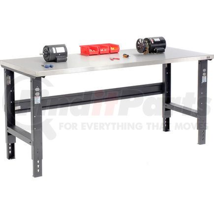 239126BK by GLOBAL INDUSTRIAL - Global Industrial&#153; 72x30 Adj. Height Workbench C-Channel Leg, Stainless Steel Square Edge Black