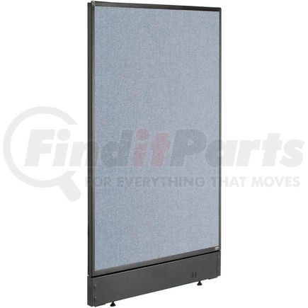 277660NBL by GLOBAL INDUSTRIAL - Interion&#174; Non-Electric Office Partition Panel with Raceway, 24-1/4"W x 46"H, Blue