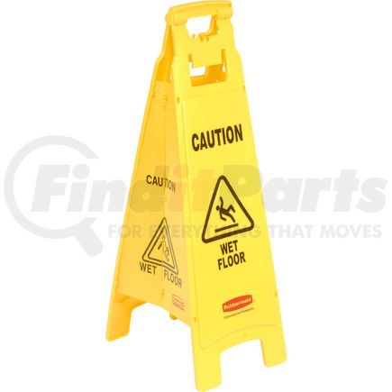 FG611477YEL by RUBBERMAID - Rubbermaid&#174; 6114-77 Wet Floor Sign, 4-Sided Yellow
