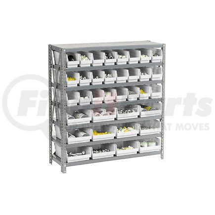 603436WH by GLOBAL INDUSTRIAL - Global Industrial&#153; Steel Shelving - Total 36 4"H Plastic Shelf Bins Ivory - 36x18x39-7 Shelves