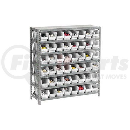 603430WH by GLOBAL INDUSTRIAL - Global Industrial&#153; Steel Shelving with 48 4"H Plastic Shelf Bins Ivory - 36x12x39-7 Shelves