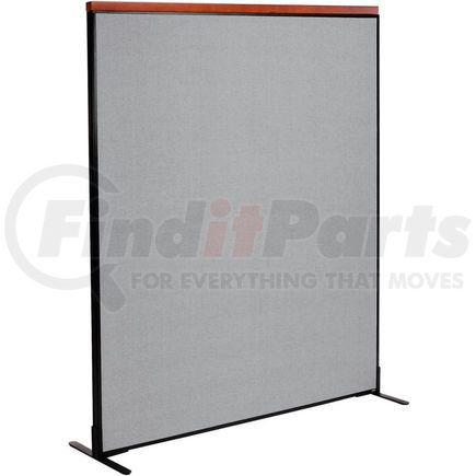 694852FGY by GLOBAL INDUSTRIAL - Interion&#174; Deluxe Freestanding Office Partition Panel, 60-1/4"W x 73-1/2"H, Gray