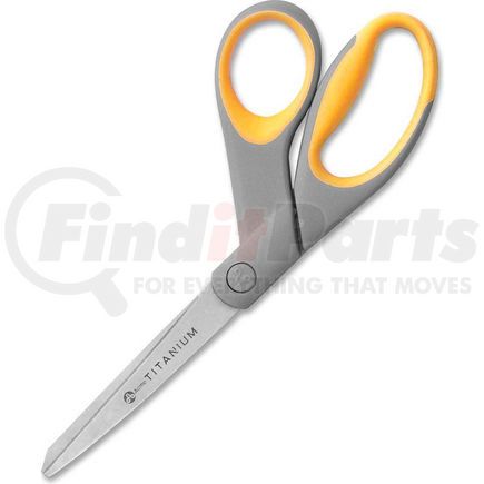 13731 by ACME UNITED - Westcott&#174; Titanium Bonded Scissors with Soft Grip Handles, 8"L Bent, Gray/Yellow