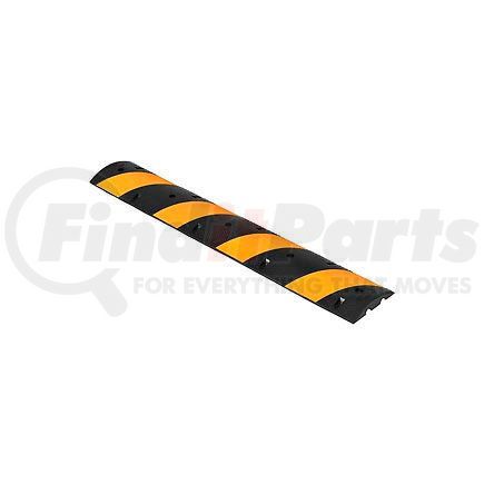 708109 by GLOBAL INDUSTRIAL - Global Industrial&#8482; 72" Portable Rubber Speed Bump, Yellow Stripes