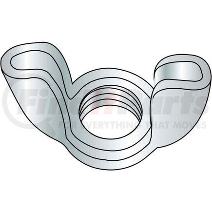 863015 by BRIGHTON-BEST - Wing Nut - Cold Forged - #10-32 - Type A, Light Series - Low Carbon Steel - Zinc CR+3 - UNF - 100 Pk