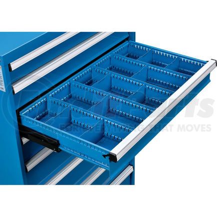 298454 by GLOBAL INDUSTRIAL - Global Industrial&#8482; Dividers for 5"H Drawer of Modular Drawer Cabinet 36"Wx24"D, Blue
