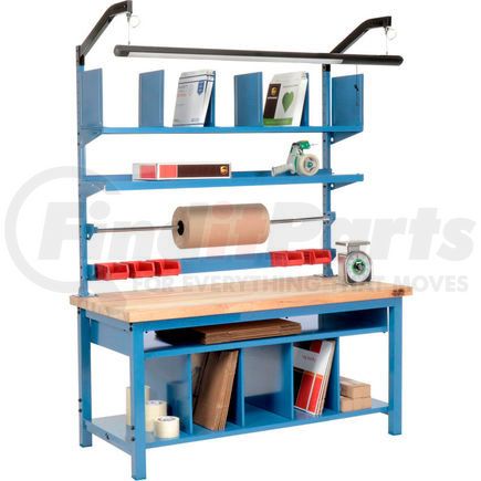 244184 by GLOBAL INDUSTRIAL - Global Industrial&#153; Complete Packing Workbench Maple Butcher Block Square Edge - 72 x 30