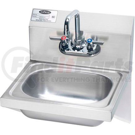 HS-10 by KROWNE - Krowne&#174; HS-10 - 16" Wide Hand Sink With Side Support Brackets, Wrist Handles