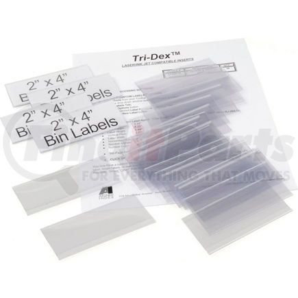 TR-2400 by AIGNER INDEX INC - Aigner Tri-Dex TR-2400 Slide-In Label Holder 2" x 4" for Stacking Bins, Price per Pack of 25