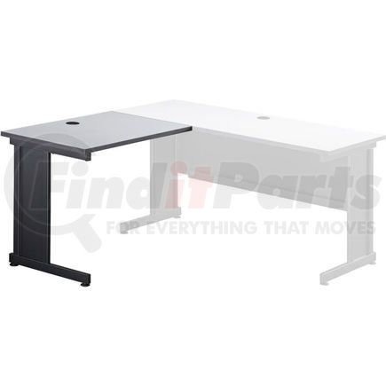 248917GY by GLOBAL INDUSTRIAL - Interion&#174; 36"W Left Handed Return Table, Gray